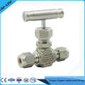 high pressure double ferrule gas needle valve